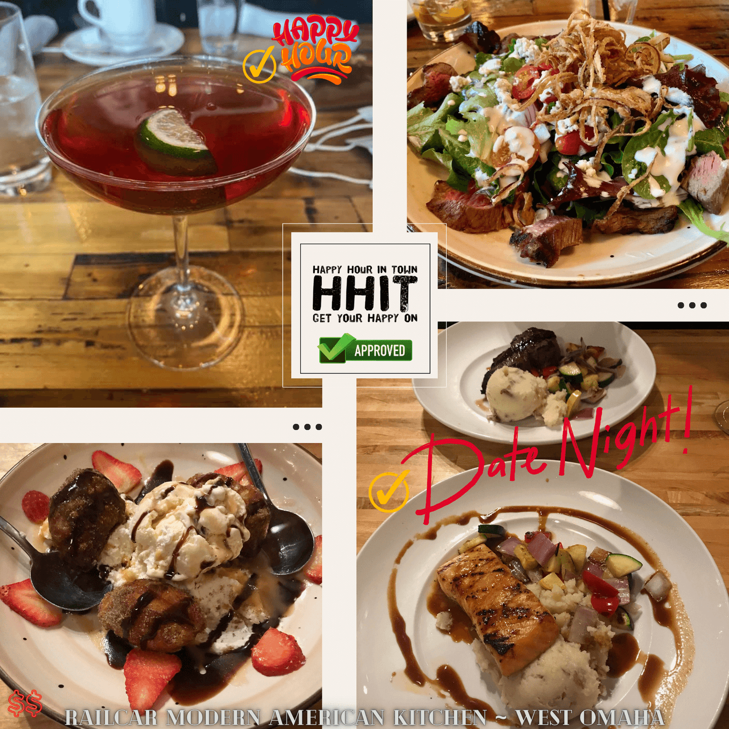 Happy Hour In Town ~ Railcar Omaha Happy Hour ~ Railcar Modern American Kitchen Restaurant