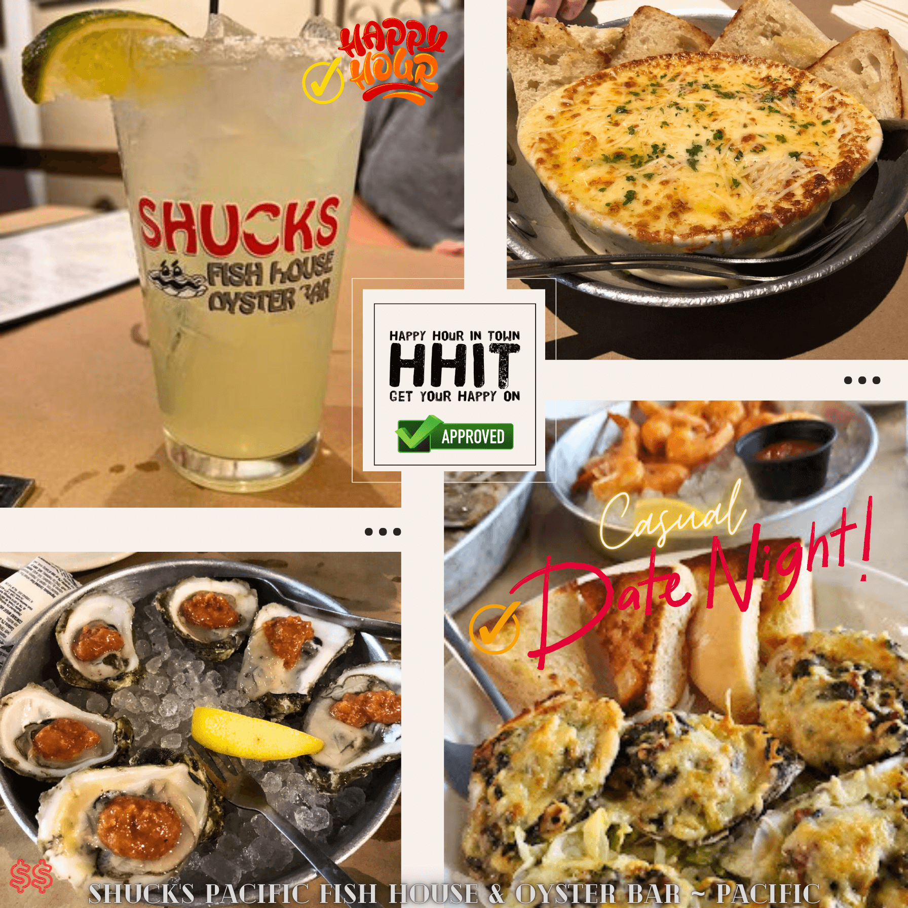 Shucks Fish House & Oyster Bar: Pacific 🍻 Omaha Happy Hour & Restaurant Info – Happy Hour In Town™ HHIT™